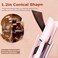 Rotating Curling Iron, Automatic Curling Iron with 4 Temperature &amp; 3 Timer, Hair Waver with Anti-Tangle, Anti-Scald and Auto-Off, Double Voltage Rotating Curling Iron for Hair Styling
