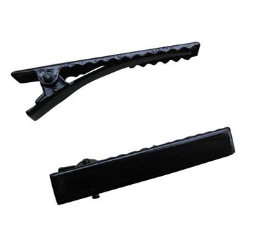 Chenkou Craft 45mm Black Metal Alligator Hair Clip Pin 50pcs