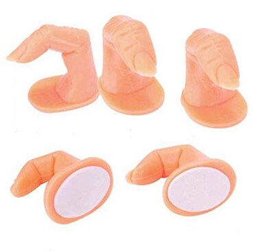 6PCS Practice Fake Finger Practice Model For Hand Nail Art Training Display DIY Decoration Tool