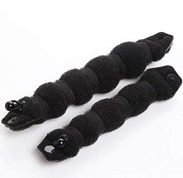 Set of 2 Black Magic Hair Styling Styler Hot Hair Donut Bun Ring Styler Maker for Women Lady Girls (1 large+1 small)