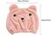 Soft Absorbent Dry Hair Cap,Cute Cartoon Bear Super Soft Microfiber Children Adult Quick Drying Towel Head Wrap (Pink)