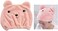 Soft Absorbent Dry Hair Cap,Cute Cartoon Bear Super Soft Microfiber Children Adult Quick Drying Towel Head Wrap (Pink)