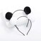lasenersm 4 Pieces (2 Pairs) Fluffy Furry Pom-Ball Headband and Elastic Hair Ties Fuzzy Faux Fur Animal Ears Double Pom-Headband Pom-Ball Hair Band for Girls and Women