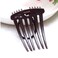4Pcs Ponytail Bump it UP Volume Inserts Combs Fluffy Hair Comb Hair Styling Tool with Elastic Rubber Band (2 Black+2 Coffee)
