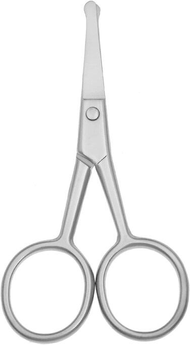 Safety Hair Scissors Stainless Steel Blunt Tip Scissor for Hair Cutting Professional Grooming for Eyebrows, Nose, Moustache, Beard Men Women