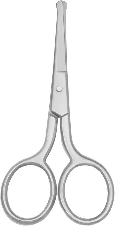 Safety Hair Scissors &ndash; Stainless Steel Blunt Tip Scissor for Hair Cutting &ndash; Professional Grooming for Eyebrows, Nose, Moustache, Beard