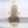 xiweiya Blonde Wig with Brown Roots Long Straight Ombre Blonde Synthetic Lace Front Wigs 13x3 Lace Wig Natural Hairline Heat Resistant Fiber Hair Replacement Wig for Women Drag Queen Cosplay 24 inch