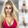 xiweiya Blonde Wig with Brown Roots Long Straight Ombre Blonde Synthetic Lace Front Wigs 13x3 Lace Wig Natural Hairline Heat Resistant Fiber Hair Replacement Wig for Women Drag Queen Cosplay 24 inch