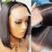 Bob Wig Human Hair 12 Inch 4x4 Lace Closure Bob Wigs Pre Plucked with Baby Hair Brazilian Straight Bob Human Hair Wigs for Blacke Women