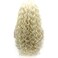 Lushy Curly Long 26inch Light Blond White Mix Wig Heavy Density Realistic Synthetic Lace Front Wig