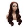 Lushy Long 24inch Wavy Auburn Wig Heavy Density Heat Resistant Realistic Synthetic Lace Front Wigs