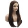 Lushy Silk Straight Long 24inch Brown Mix Heat Resistant Heavy Density Synthetic Lace Front Wig