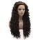 Lushy Long 26inch Curly Ash Brown Wig Heavy Density Realistic Synthetic Lace Front Wig