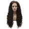 Lushy Long 26inch Curly Ash Brown Wig Heavy Density Realistic Synthetic Lace Front Wig