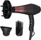 Wazor Professional Ionic Hair Dryer with Diffuser, Infrared Salon Grade Blow Dryer with Comb Attachment, 1875W Powerful Quiet Hair Blow Dryer, Tourmaline Ceramic Hairdryer with Nozzle, Black