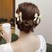 Pearl Hair Clip Butterfly Hair Barrette Elegant Metal Retro Hairpin for Women Girls(Open Shape Claw Clip, Gold)