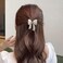 Pearl Hair Clip Butterfly Hair Barrette Elegant Metal Retro Hairpin for Women Girls(Open Shape Claw Clip, Gold)