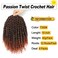 Passion Twist Hair 10 Inch 8 Packs, Pre Twisted Passion Twist Crochet Hair For Black Women, Pre Looped Passion Twist Curly Crochet Hair, Short Crochet Passion Twist Hair Extensions (10 Inch, T350#)