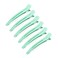 Vellen Hair Clips 6 Pack for Sectioning and Styling, Hair Clip for professional styling, Non Slip Hair Clips with Silicone Band, Large Rubber Hair Styling Clips for Women (Mint)