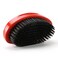 360 Curved Wave Brush - Medium Hard Palm Brush with Beech Wood and Boar Bristles for Men's Hair Styling and Beard Grooming (Red)