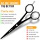 Professional Hair Cutting Scissors 6", Barber Scissors to Cut Hair, Hair Shears for Hair Cutting, Premium Stainless Steel Barber Shears for Men &amp; Women, Kids, Adults, &amp; Pets (Black, 6")