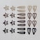 Brown Snap Hair Clip Hair Barrettes for Girls Women No Slip Metal Snap Clips Hair Pins Accessories