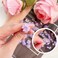 30pcs Mini Flower Hair Clips Rhinestone Clover Flower Hair Pins Decorations Tiny Flower Hair Claw Clips for Wedding Bridal Flower Girl Hair Accessories for Girls Women (Purple)