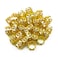 30pcs Rhinestone Aluminum Gold Dreadlocks Beads Metal Hair Ring Clips Decoration Adjustable Cuffs Hair Jewelry for Braids(Gold)