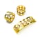 30pcs Rhinestone Aluminum Gold Dreadlocks Beads Metal Hair Ring Clips Decoration Adjustable Cuffs Hair Jewelry for Braids(Gold)