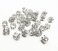 30pcs Rhinestone Aluminum Gold Dreadlocks Beads Metal Hair Ring Clips Decoration Adjustable Cuffs Hair Jewelry for Braids(Silver)