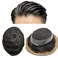 Toupee For Men Hair Pieces Real Human Hair Swiss Lace Mens Toupee Hairpiece For Men Breathable Hair Replacement System For Men 8x10 Medium light density #1B10 1B# OFF BLACK+10% GREY