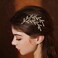Crystal Bride Wedding Hair Comb Leaf Bridal Headpieces Rhinestone Hair Pieces Cubic Zircon Bridesmaid Side Comb Hair Accessories for Women and Girls Wedding Accessories