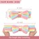 HUIANER Cute Bow Headband, Coral Fleece Elastic Bowknot Hair Band For Girls Washing Face Makeup Cosmetic Yoga Sports Pajama Party, Pack of 6