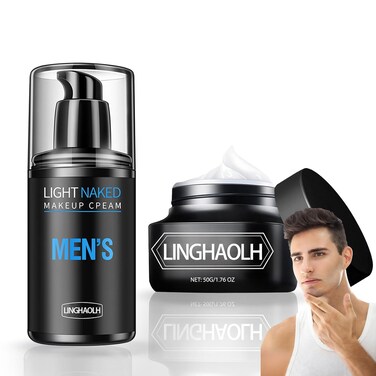 Mens Face Moisturizer &amp; Mens Face Lotion,Moisturizing Face Cream Skin Care Set,Hydrating Concealer Facial Moisturizer for Men's Skincare and Makeup（2PCS）