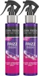 John Frieda Frizz Ease 3 Day Straight Heat Protection Spray, Keeps Hair Straight and Frizz-Free for 3 Days, Keratin-Infused Flat Iron &amp; Styling Spray for a Smooth, Sleek Finish, 3.5 Oz, Pack of 2