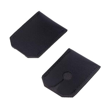 2 Pack Safety Razor Cover Head Blades Protective Case PU Leather Sleeve Storage Sheath Travel Carrying Protector for King C. Gillette Merkur VIKINGS Double Edge Safety Razors with Long Handle