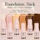 3 Count Matte Foundation Stick Makeup, Medium Coverage Buildable, Versatile Use Cream Concealer Stick, Contour &amp; Highlight Bronzer Stick, Cruelty-Free &amp; Vegan
