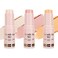 3 Count Matte Foundation Stick Makeup, Medium Coverage Buildable, Versatile Use Cream Concealer Stick, Contour &amp; Highlight Bronzer Stick, Cruelty-Free &amp; Vegan