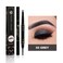AMAKO Automatic Twin Eyebrow Pencil Waterproof Smudge-proof Triangle Eyebrow Pencil Duo with Brush (Pack of 1, 02#Grey)