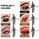 AMAKO Automatic Twin Eyebrow Pencil Waterproof Smudge-proof Triangle Eyebrow Pencil Duo with Brush (Pack of 1, 02#Grey)