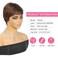 Pixie Cut Wig Human Hair Chocolate Brown Short Human Hair Wigs for Women Short Straight Hair Wigs with Bangs for Black Women Full Machine Made Wigs Brown Short Hair Glueless Wigs Human Hair (4#)