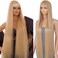 Blonde Synthetic Wig with Bangs Super Long Straight Wig With Bangs 40 Inch Glueless Synthetic None Lace Wigs Long Blonde Wig Heat-Resistant Fiber Wigs for Black Women (Blonde)