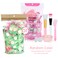 100Pcs DIY Compressed Cotton Face Mask Sheet Grain, Dry Mask Paper Face Cotton Mask Sheet with Free of Mask Bowl, Mask Stick, Silicone Brush, Soft Bristle Brush