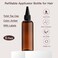 Tekson Hair Color Applicator Bottles, 5 Pack Refillable Squeeze Bottle, Empty Plastic Twist Top Cap Bottles (3.4 OZ, Amber)