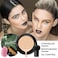 2PCS Mushroom Head Air Cushion CC Cream, Moisturizing Lasting Oil Control BB Cream for All Skin Types, Full Coverage Concealer Liquid Foundation Face Makeup Set with Foundation Brush &amp; Makeup Sponge A
