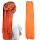 Long Micro 3X Pre-Looped Synthetic Zizi Braids 10 Packs/Lot 28 Inch 50g/Pack Color Thin Small Box Braid Crochet Hair Twist Fiber Hair Micro Zizi box Braiding Hair Extension(Orange)