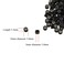 HAHIYO 500pcs Black 5.0x3.0x3.0 mm Micro Links Hair Extension Beads Silicone Lined Hair Extensions Rings for Professional Salons Extensions Tool