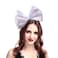 Bubbmi Women Hairband, Large Bow Headband, Satin White, Party Festival Costume Girls Hair Accessories