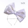 Bubbmi Women Hairband, Large Bow Headband, Satin White, Party Festival Costume Girls Hair Accessories