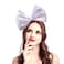 Bubbmi Women Hairband, Large Bow Headband, Satin White, Party Festival Costume Girls Hair Accessories